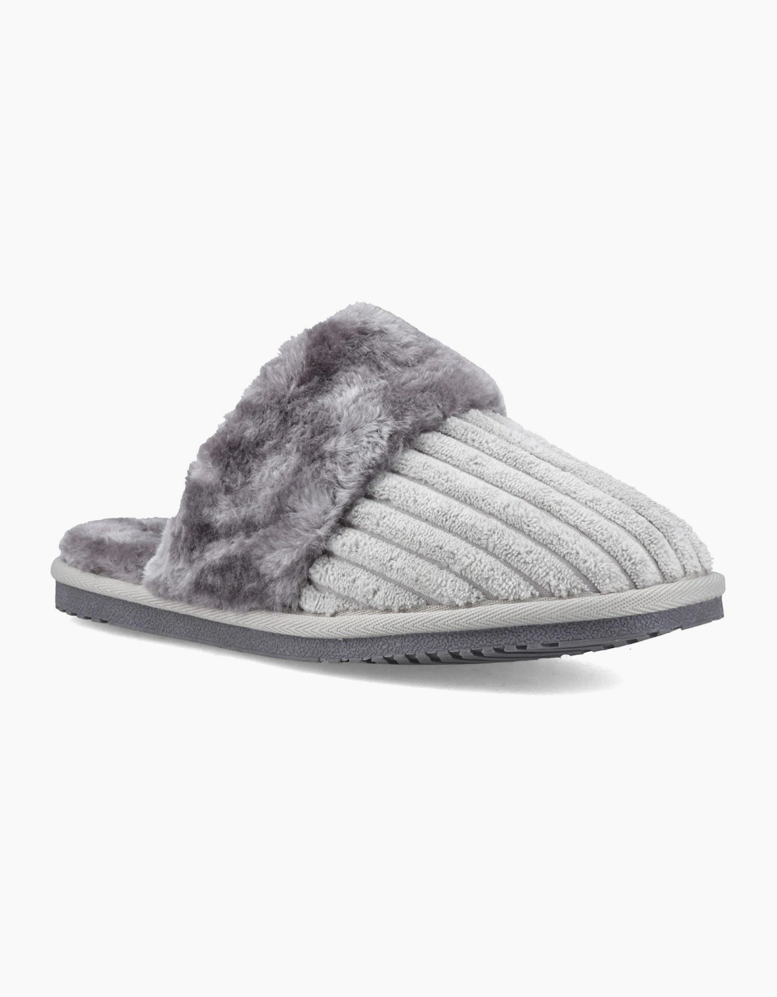 Hush Puppies Arianna Cord Polyester Women's Grey Slippers, 6 of 5