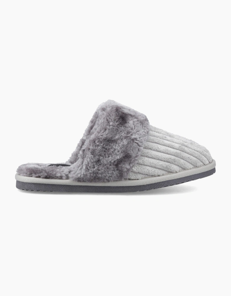 Hush Puppies Arianna Cord Polyester Women's Grey Slippers