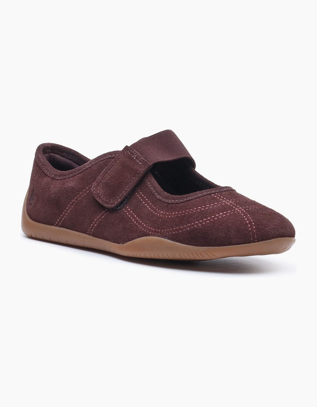 Hush Puppies Juno Sneakerina Leather Women's CHOCOLATE Flats, 8 of 7