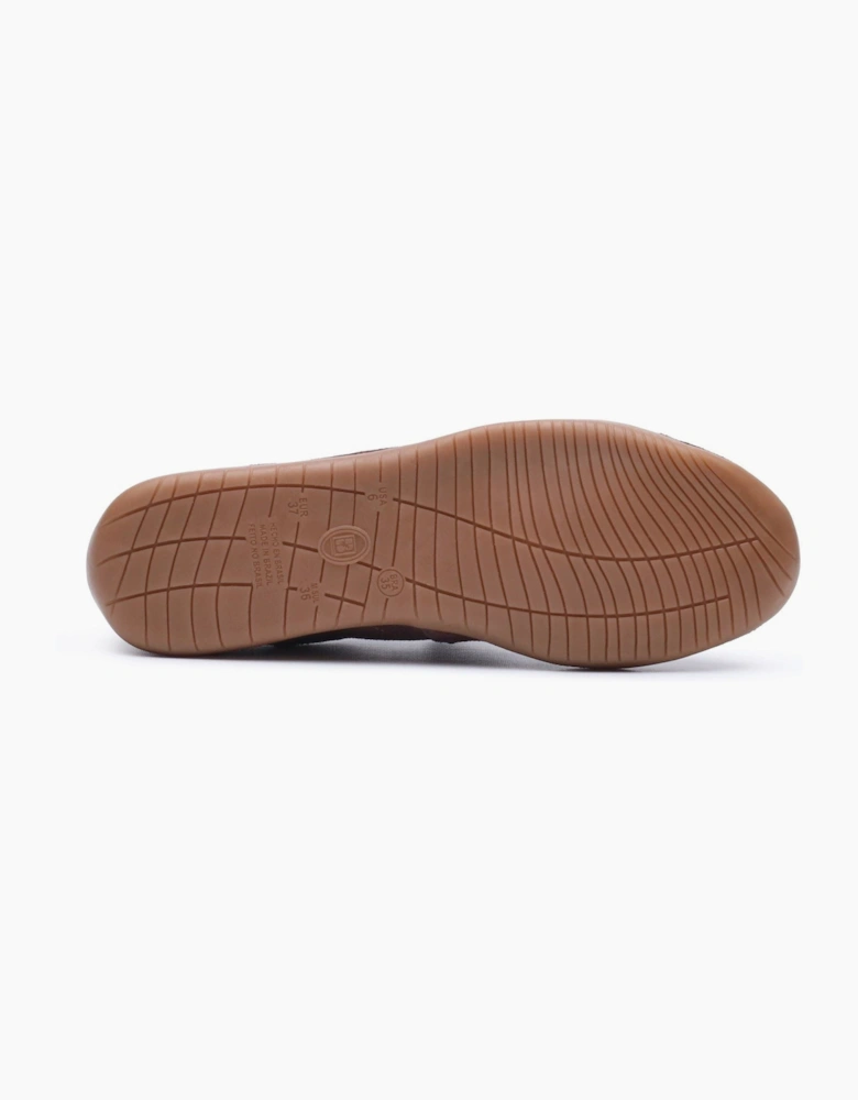 Hush Puppies Juno Sneakerina Leather Women's CHOCOLATE Flats