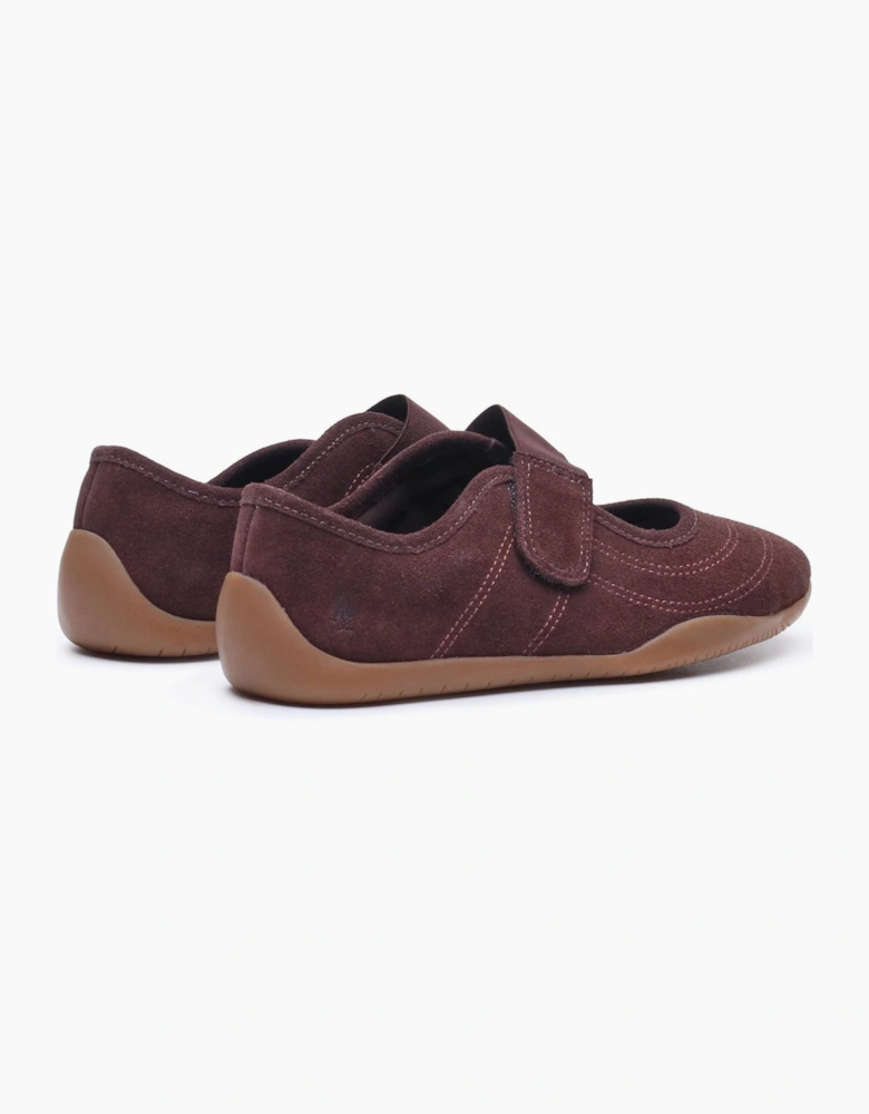 Hush Puppies Juno Sneakerina Leather Women's CHOCOLATE Flats