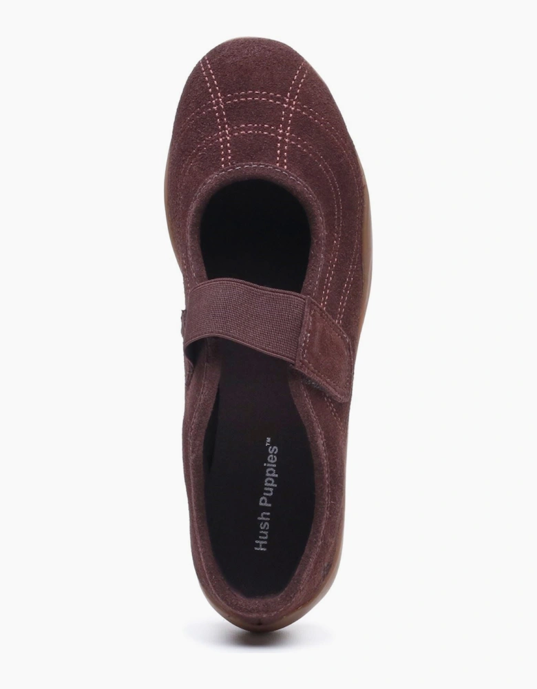 Hush Puppies Juno Sneakerina Leather Women's CHOCOLATE Flats