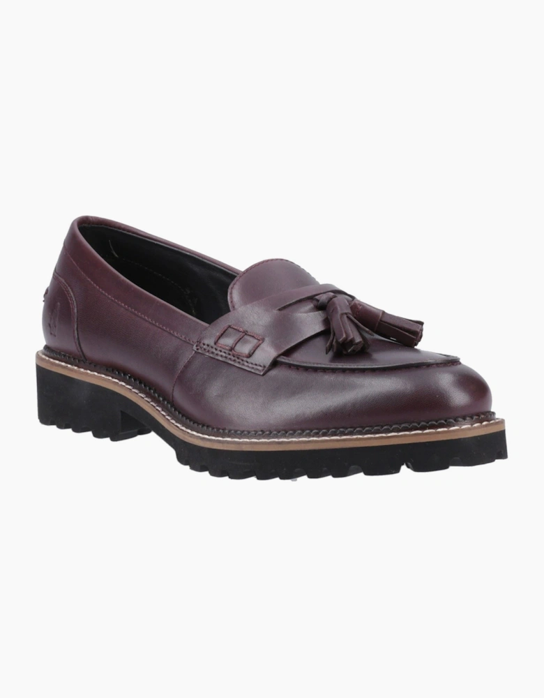 Hush Puppies Ginny Leather Women's Plum Wide Fit Loafers