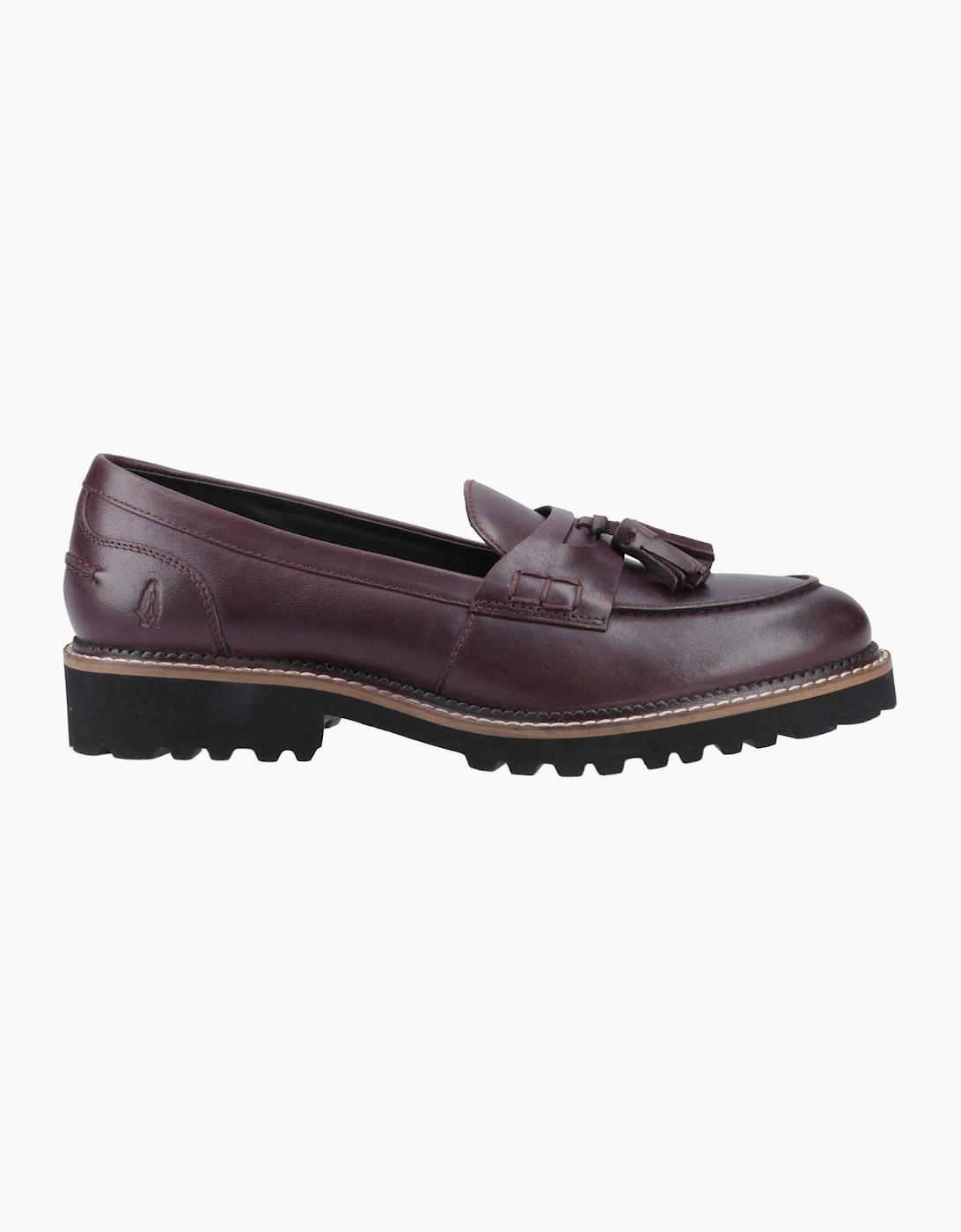 Hush Puppies Ginny Leather Women's Plum Wide Fit Loafers