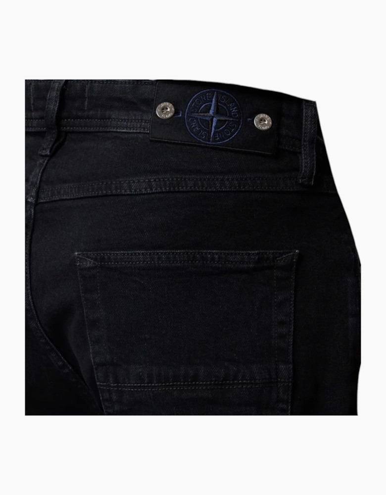 Stone Island Stretch Black Denim Rinsed Slim Jeans
