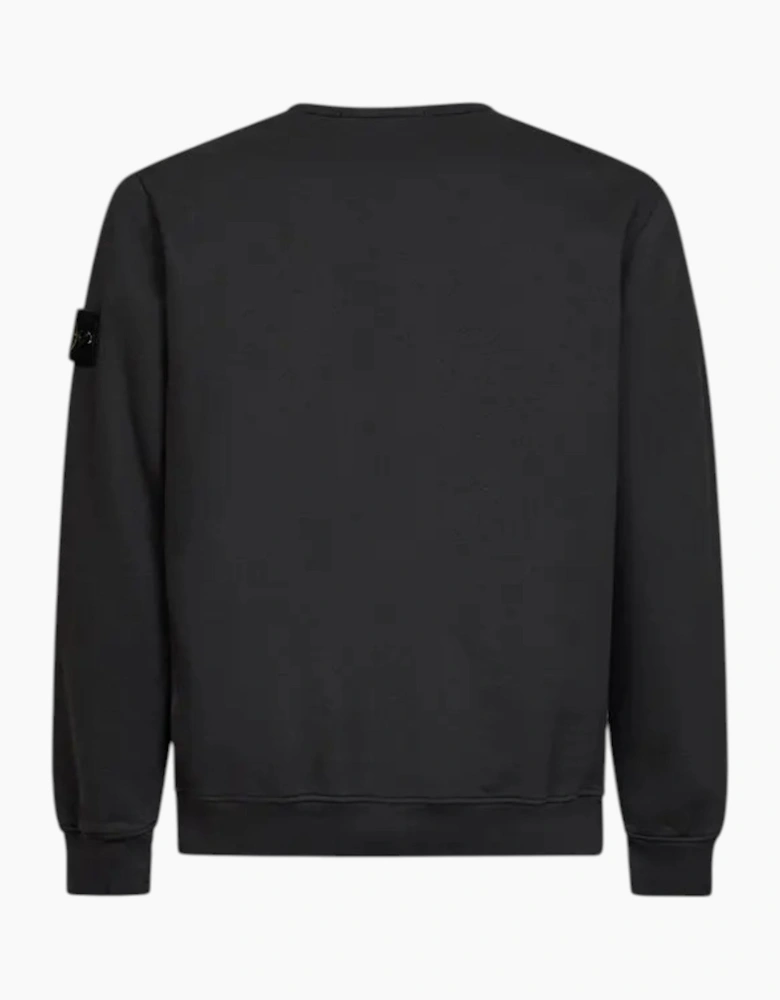 Stone Island Brushed Organic Cotton Lead Grey Sweatshirt