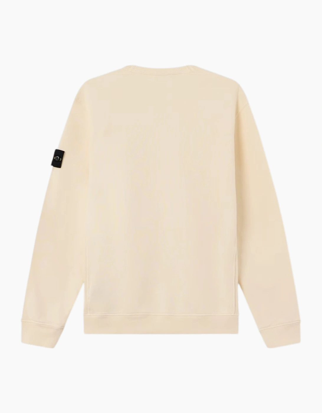 Stone Island Brushed Cotton Ivory White Sweatshirt