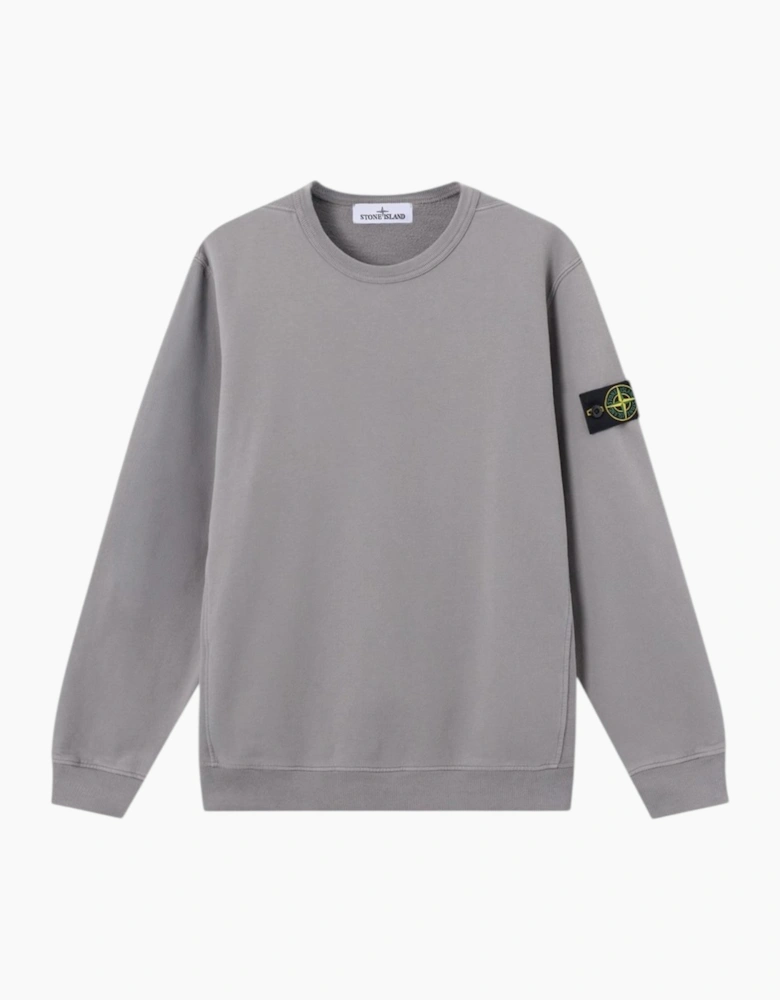 Stone Island Brushed Organic Cotton Grey Sweatshirt