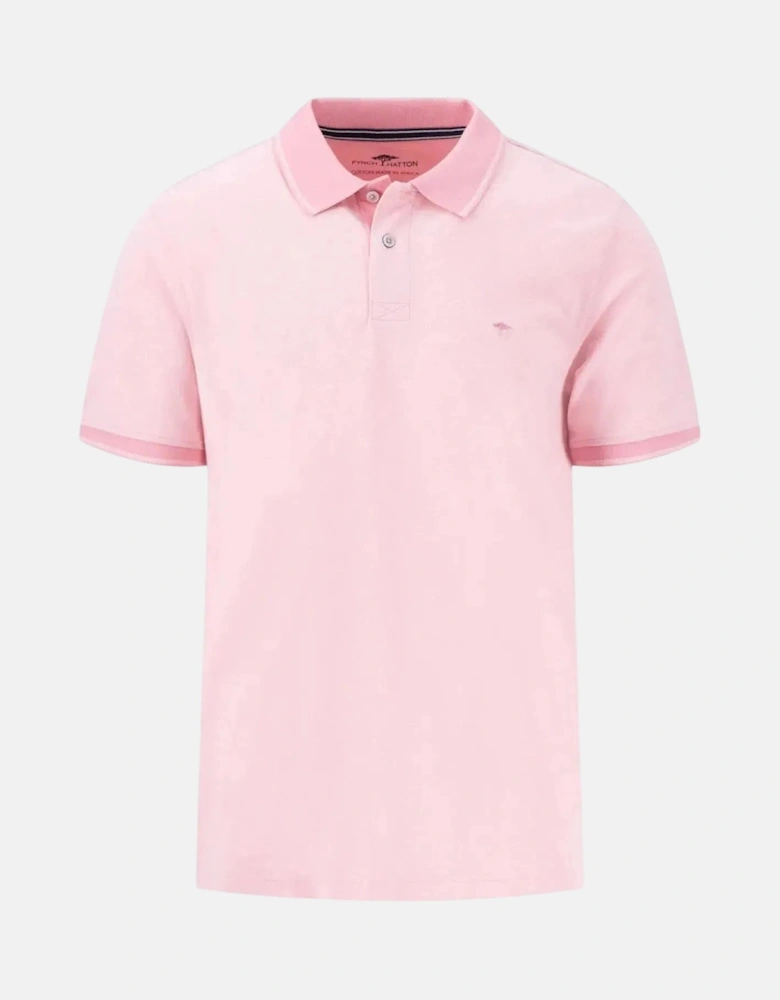 Two Tone Pique Polo Shirt Peony