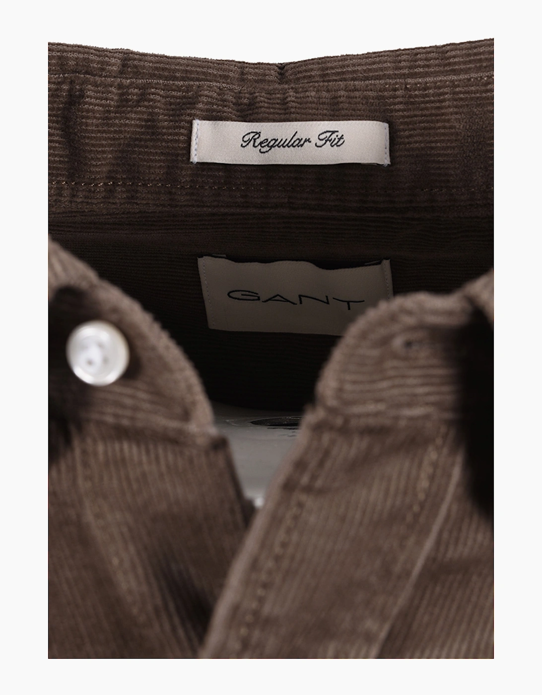 GANT REG FIT CORD SHIRT FADED TAUPE