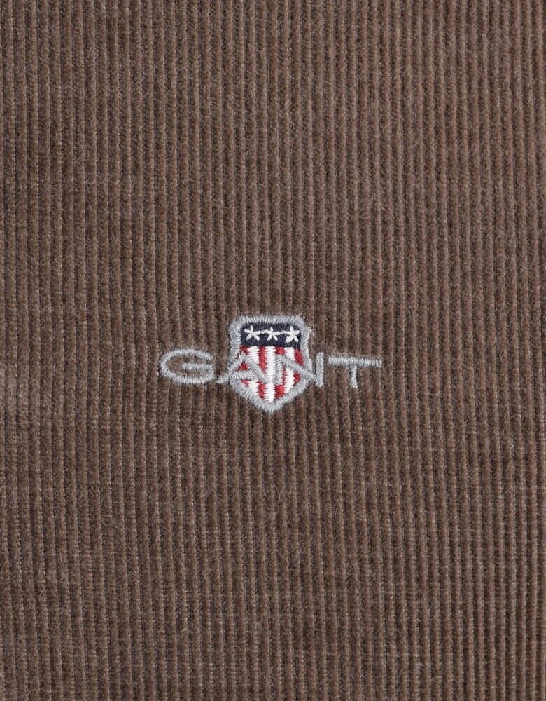 GANT REG FIT CORD SHIRT FADED TAUPE