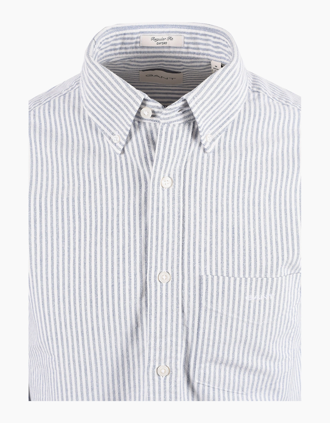 GANT REG FIT BRUSHED OXFORD STRIPE SHIRT CRISP BLUE