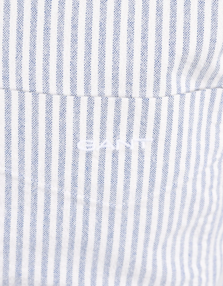 GANT REG FIT BRUSHED OXFORD STRIPE SHIRT CRISP BLUE