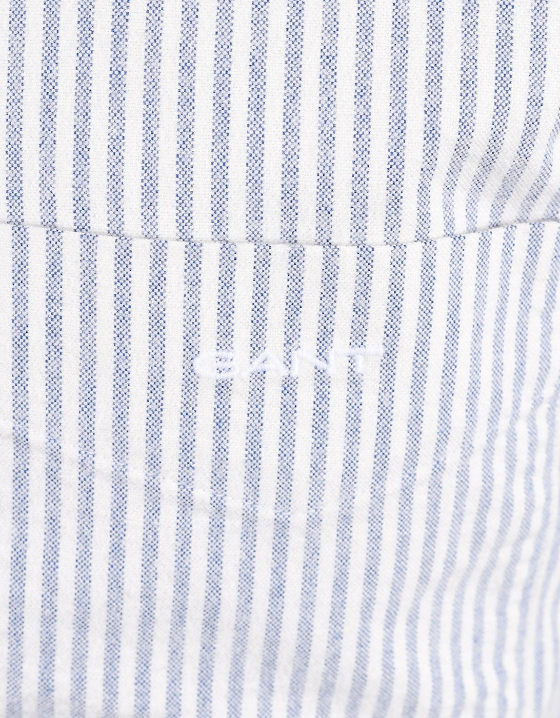 GANT REG FIT BRUSHED OXFORD STRIPE SHIRT CRISP BLUE