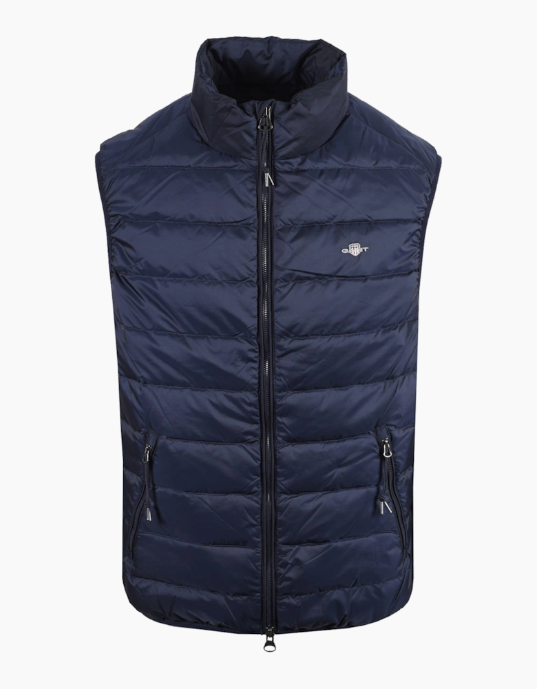 GANT LIGHT DOWN VEST EVENING BLUE