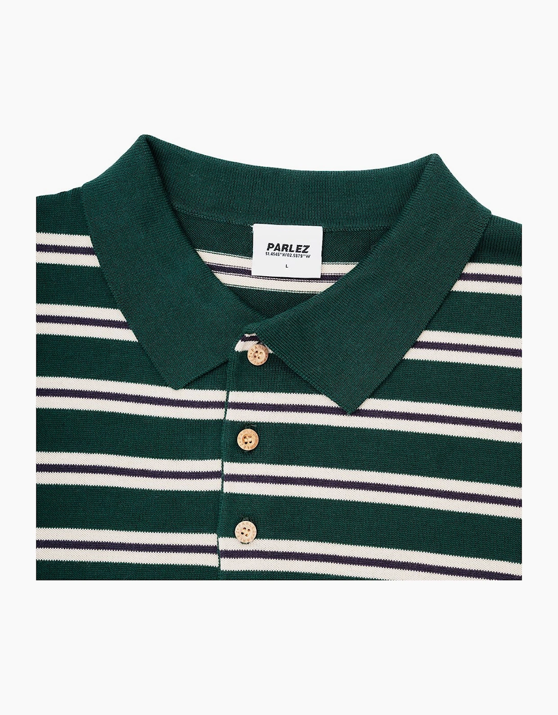 Parlez Crossfield L/S Deep Green Knit Polo