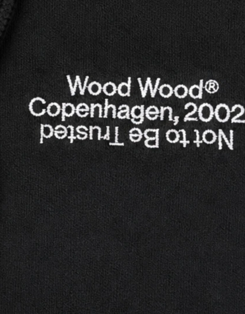 Wood Wood WW Ian Black Zipper Hoodie