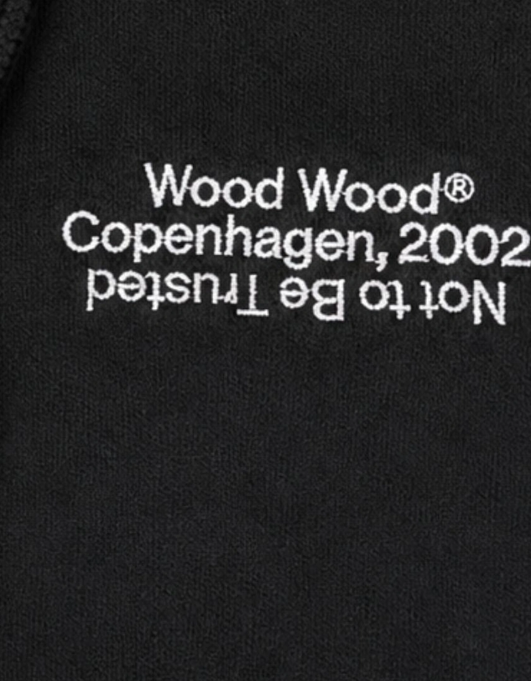 Wood Wood WW Ian Black Zipper Hoodie
