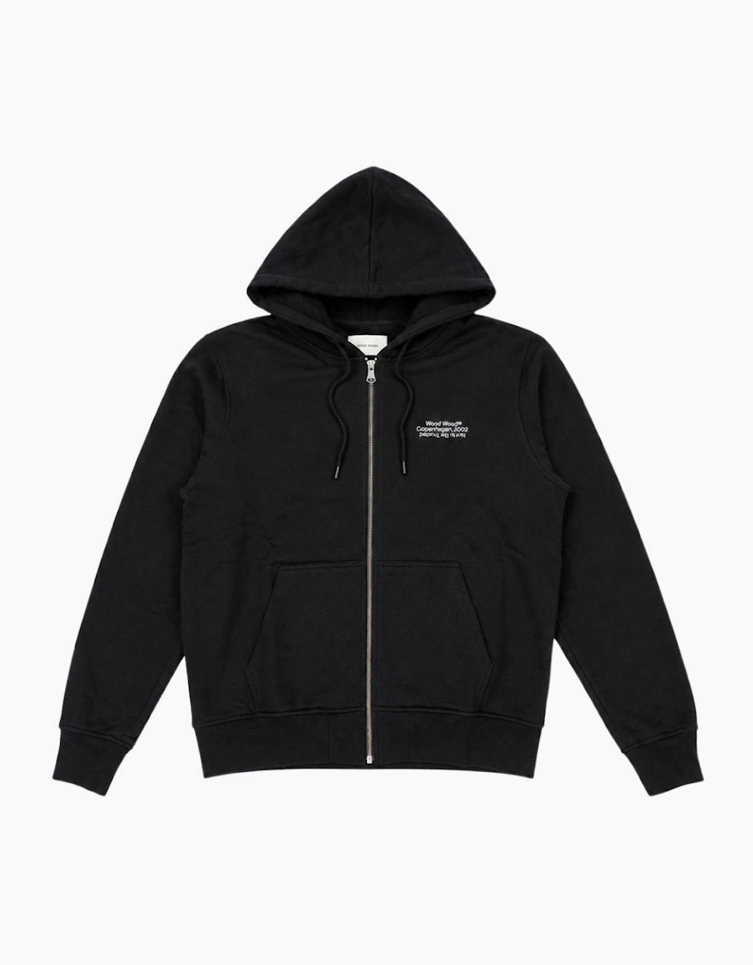 Wood Wood WW Ian Black Zipper Hoodie, 4 of 3