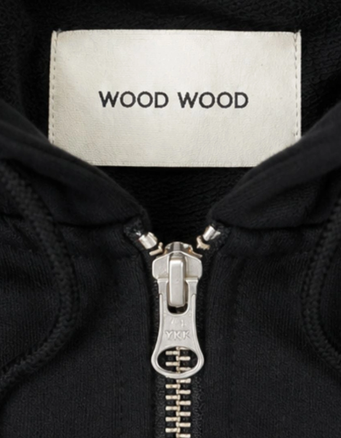 Wood Wood WW Ian Black Zipper Hoodie