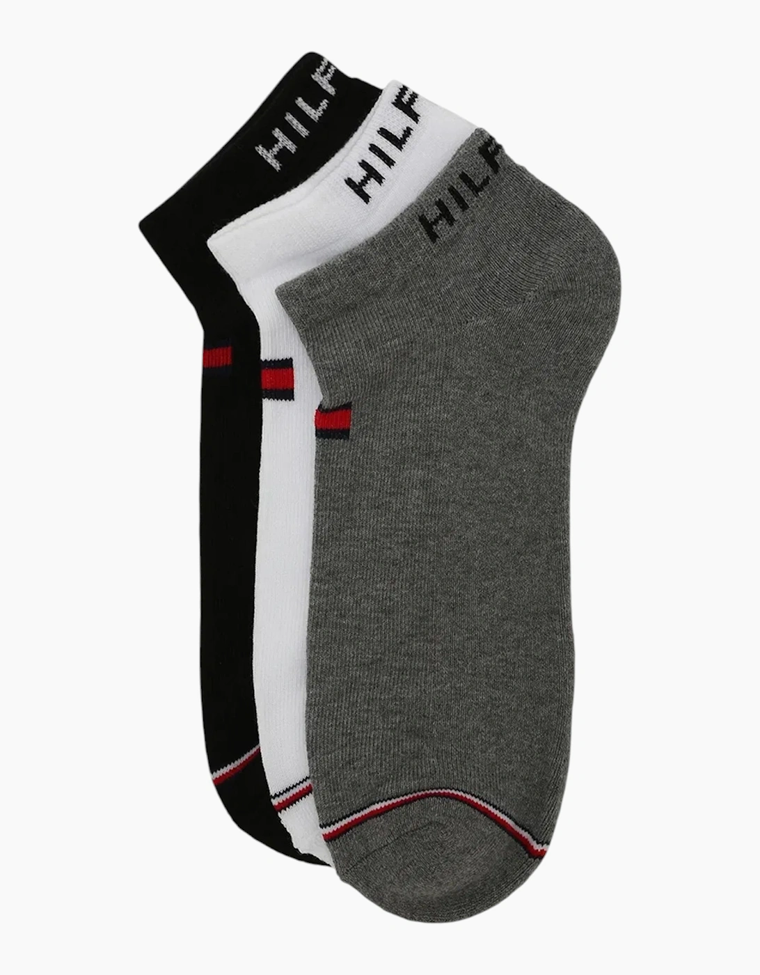 Tommy Hilfiger Mens Ankle Socks 3 Pack Trainer Socks, 4 of 3