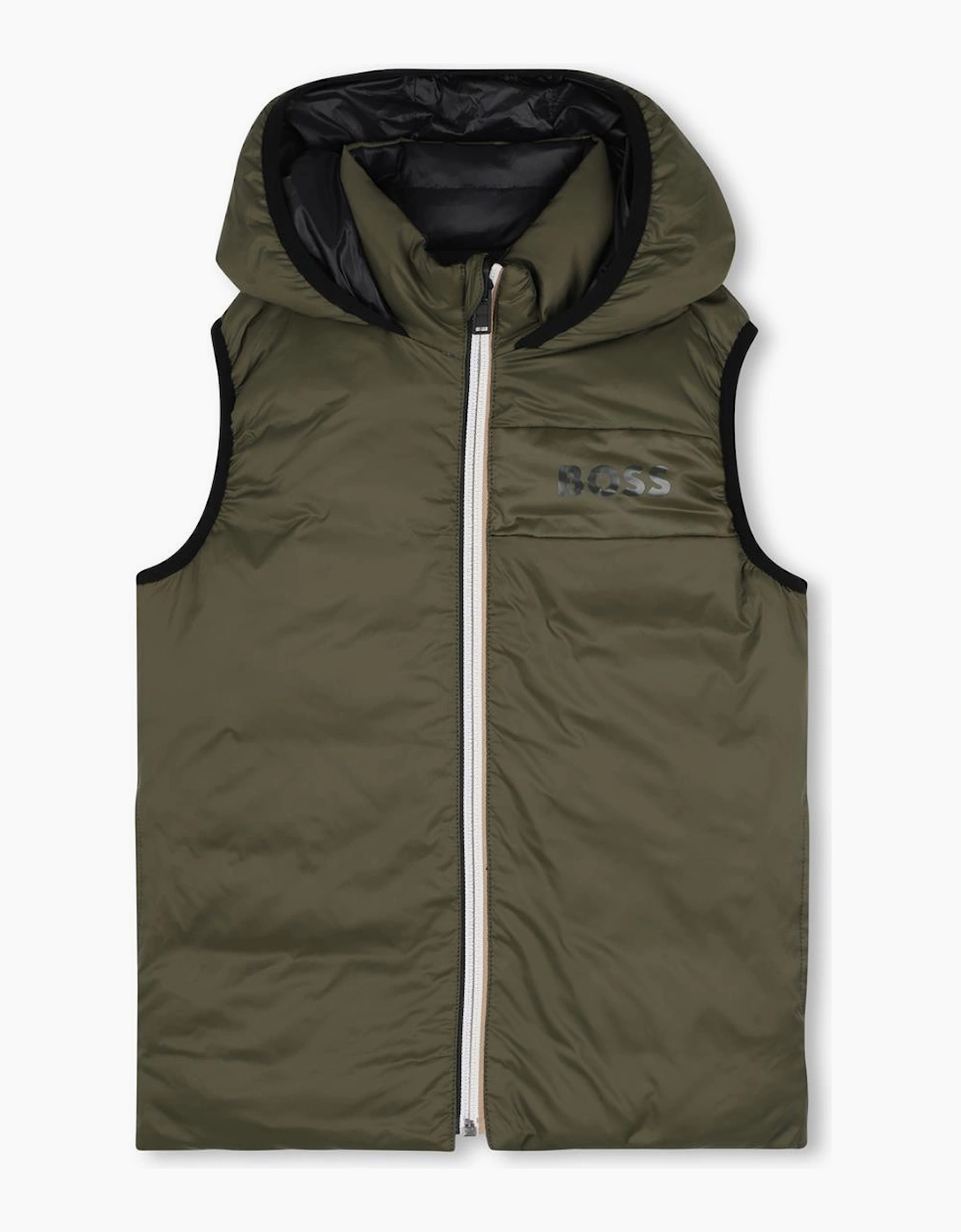 BOSS BOY OLIVE GREEN BODY WARMER/GILET J53436, 6 of 5