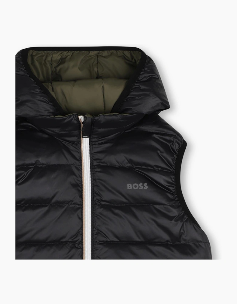 BOSS BOY OLIVE GREEN BODY WARMER/GILET J53436