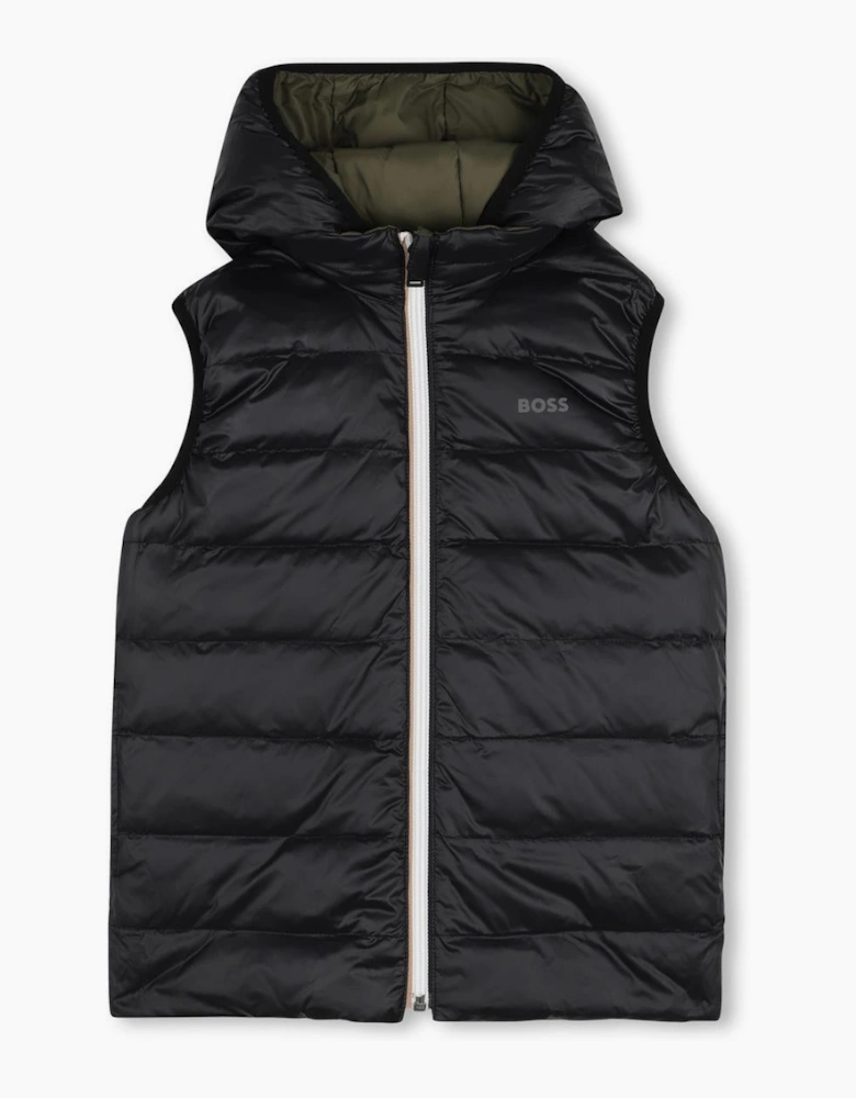 BOSS BOY OLIVE GREEN BODY WARMER/GILET J53436