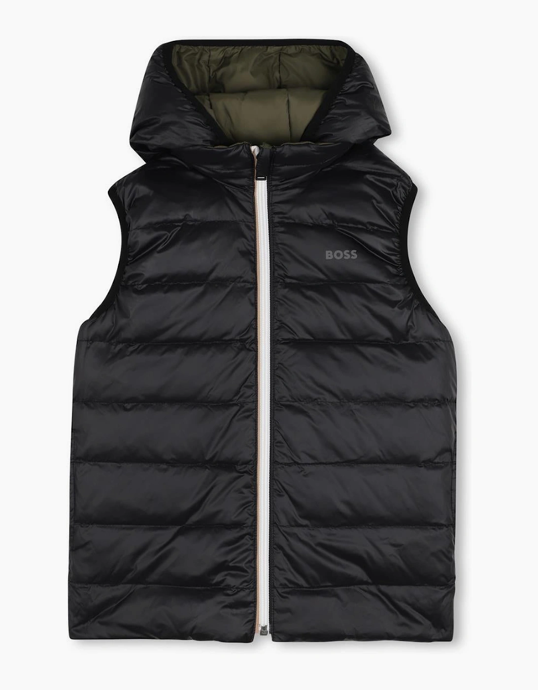 BOSS BOY OLIVE GREEN BODY WARMER/GILET J53436