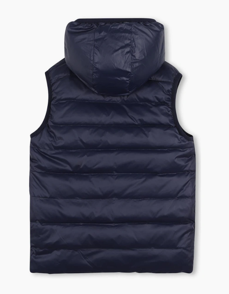 BOSS BOY NAVY REVERSIBLE BODY WARMER/GILET J53436