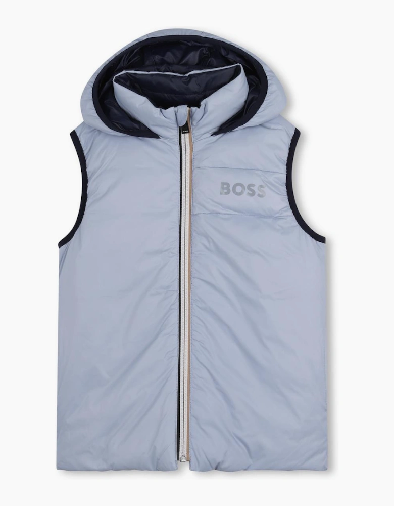 BOSS BOY NAVY REVERSIBLE BODY WARMER/GILET J53436