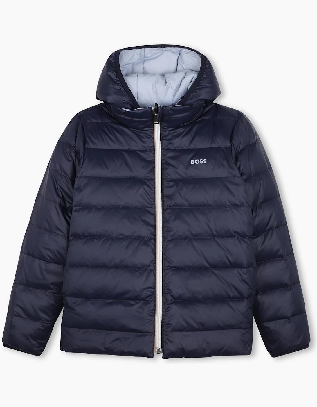 BOSS BOY NAVY/PALE BLUE REVERSIBLE PUFFER JACKET J53439, 7 of 6