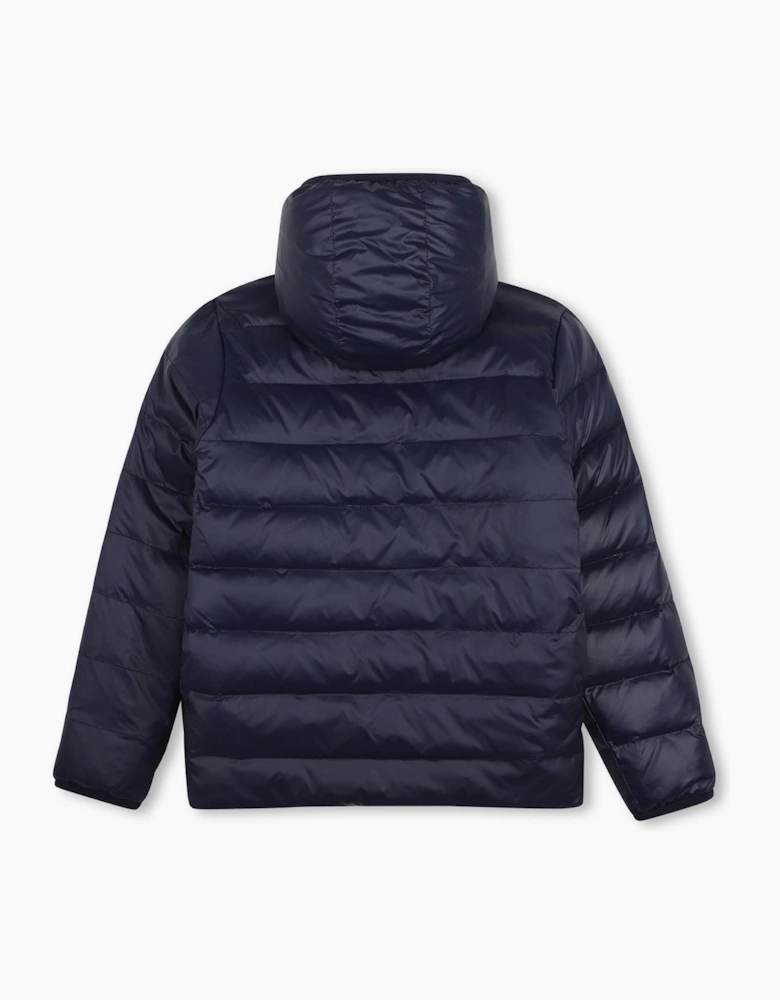 BOSS BOY NAVY/PALE BLUE REVERSIBLE PUFFER JACKET J53439