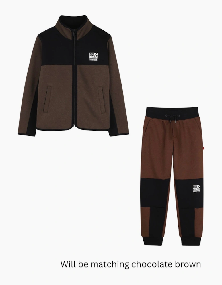 HUGO BOYS BROWN TRACKSUIT G01232/G01208