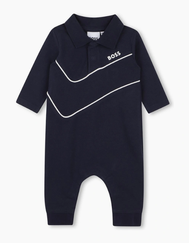 BOSS NB NAVY BABY GROW +GIFT BOX J53288