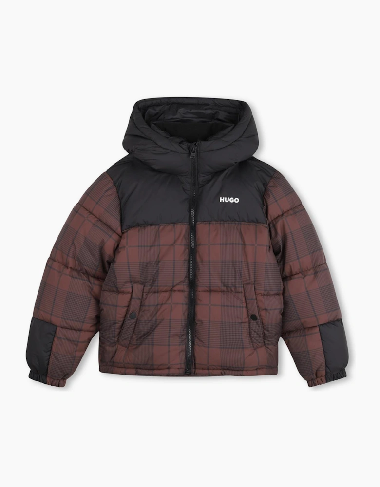 HUGO BOYS CHICORY COFFEE PUFFER JACKET G01257