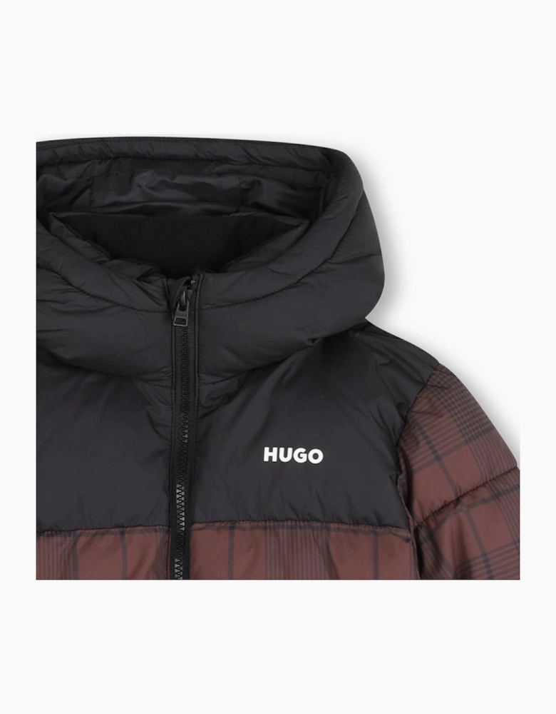 HUGO BOYS CHICORY COFFEE PUFFER JACKET G01257
