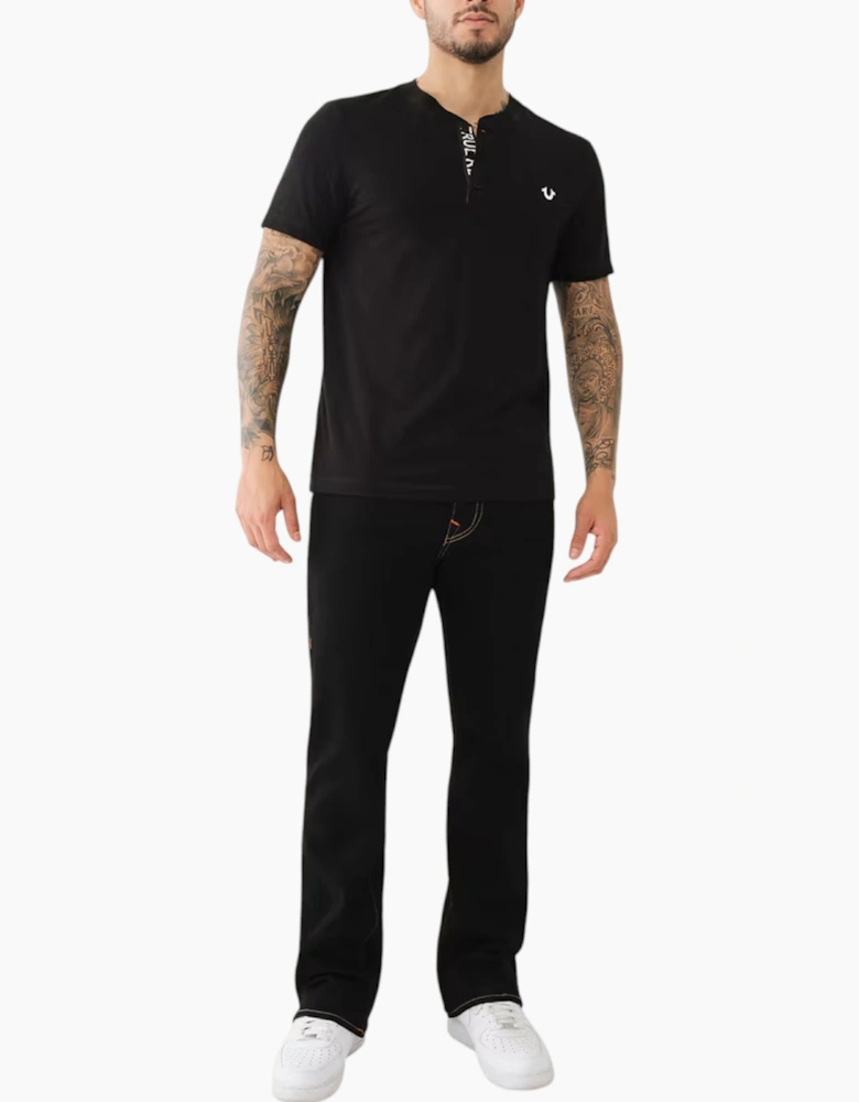 True Religion 108426 Mens Henley T Shirt