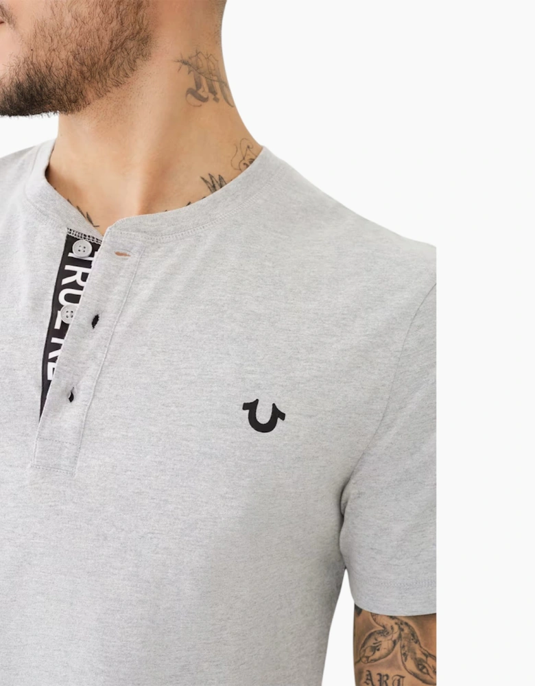 True Religion 108426 Mens Henley T Shirt