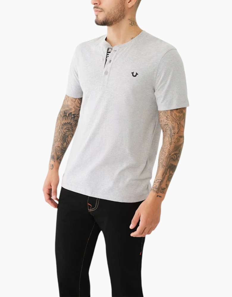 True Religion 108426 Mens Henley T Shirt