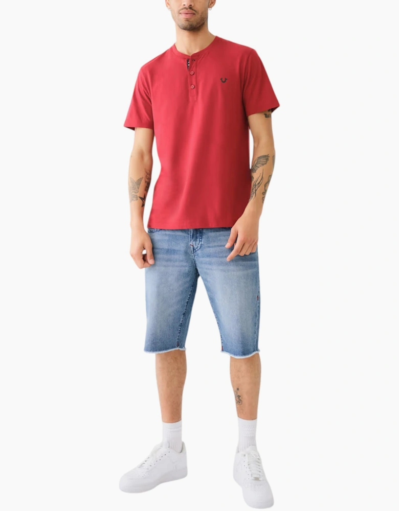 True Religion 108426 Mens Henley T Shirt