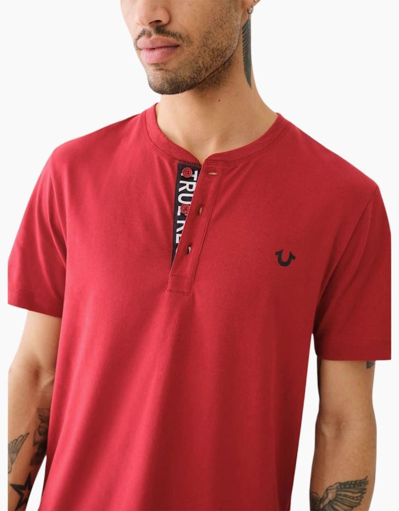 True Religion 108426 Mens Henley T Shirt