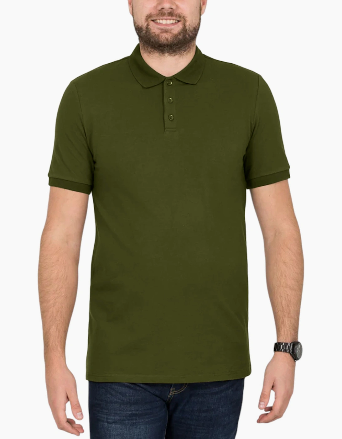 Mens Polo Shirt T Shirts Work Regular Fit Pique Premium Casual Cotton Golf Polo, 4 of 3