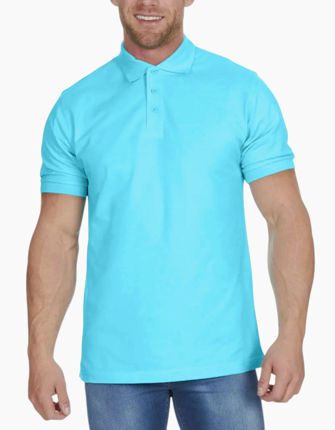 Mens Polo Shirt T Shirts Work Regular Fit Pique Premium Casual Cotton Golf Polo, 3 of 2