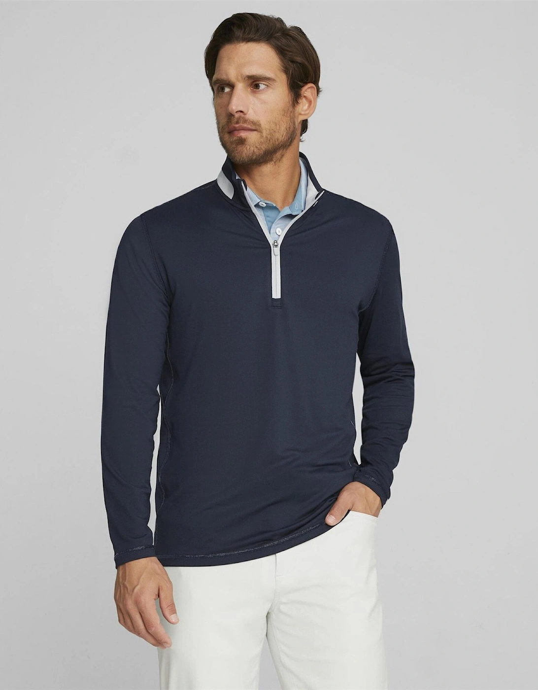 Mens Lightweight Quarter Zip Jumper