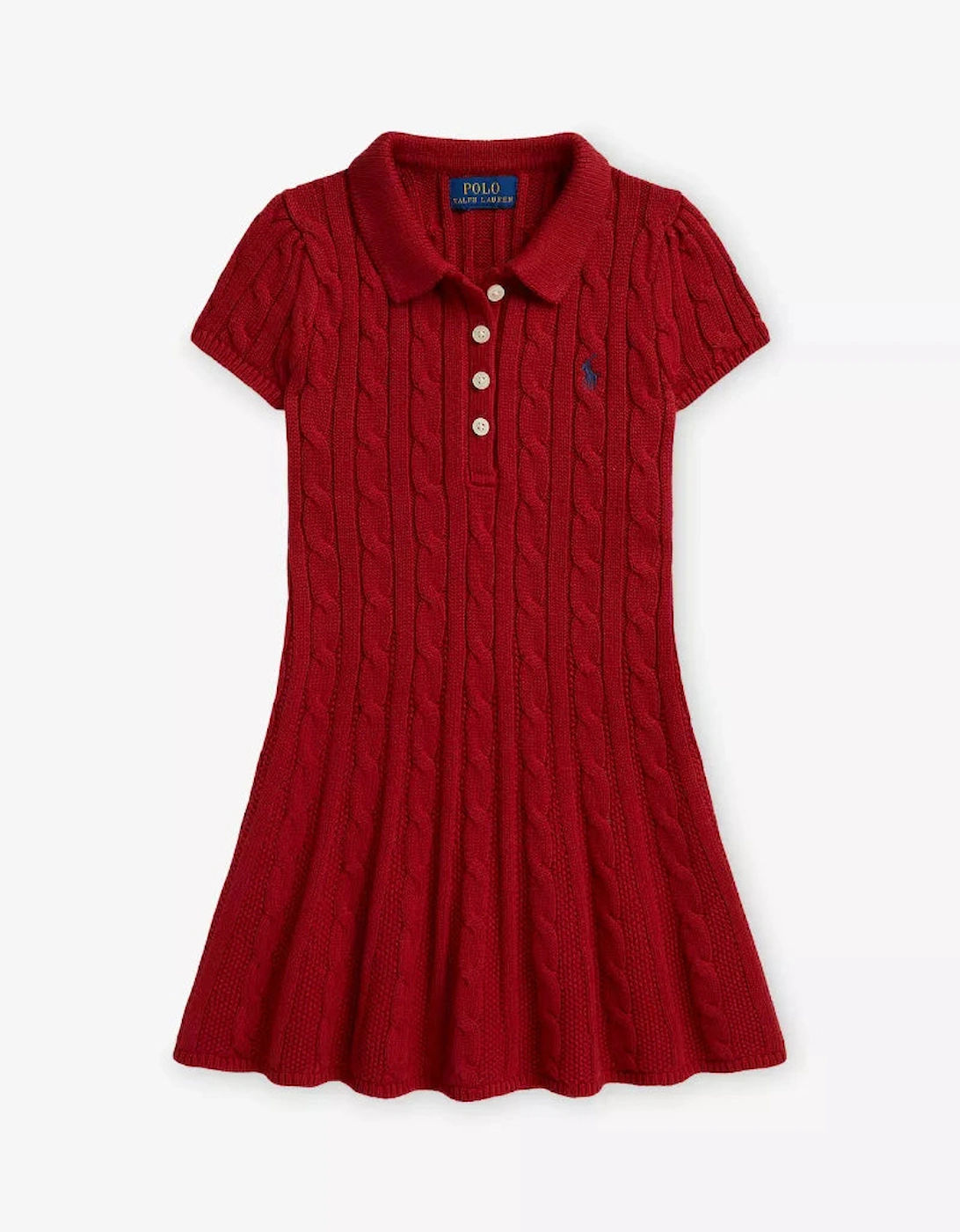 RALPH LAUREN GIRL RED CABLE KNIT DRESS 16526502, 4 of 3