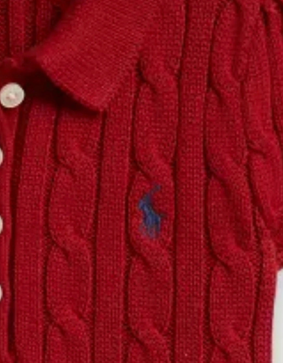 RALPH LAUREN GIRL RED CABLE KNIT DRESS 16526502