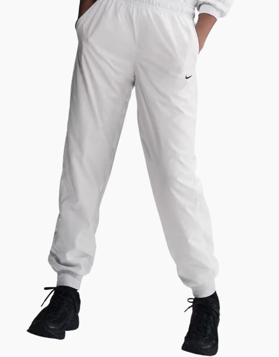 Nike Sportswear Classic Woven Mid-Rise Loose White Joggers
