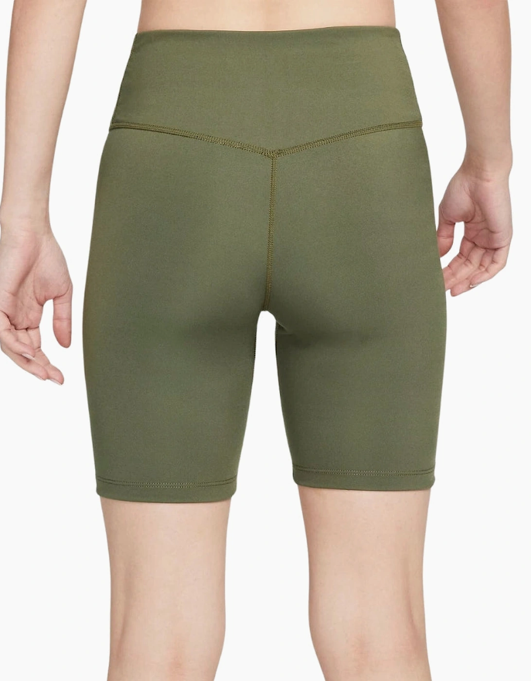 Women's Nike Dri-fit Mid-Rise Brief-Lined Green Shorts
