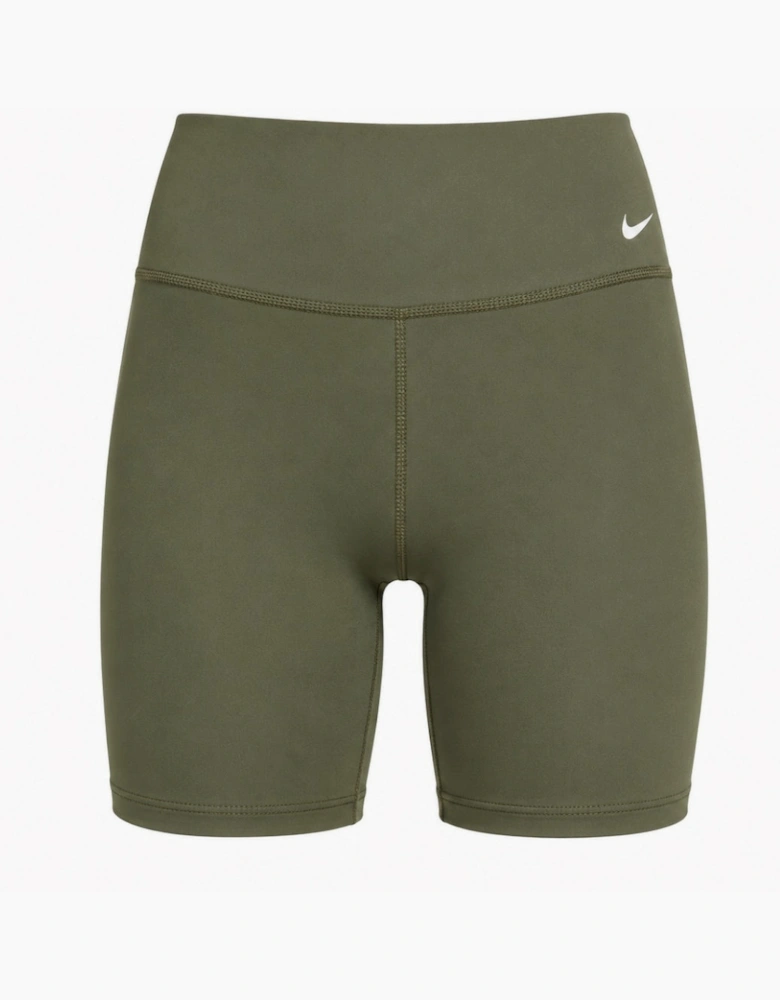 Women's Nike Dri-fit Mid-Rise Brief-Lined Green Shorts